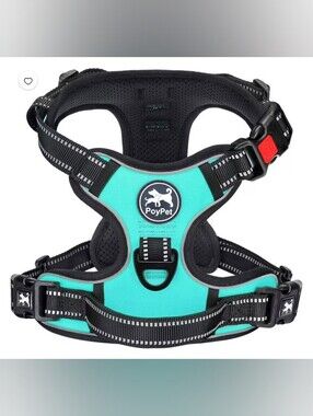 PoyPet No Pull & Choke Free 🐶 Dog Harness Padded Pet Vest Mint Blue Size XS
